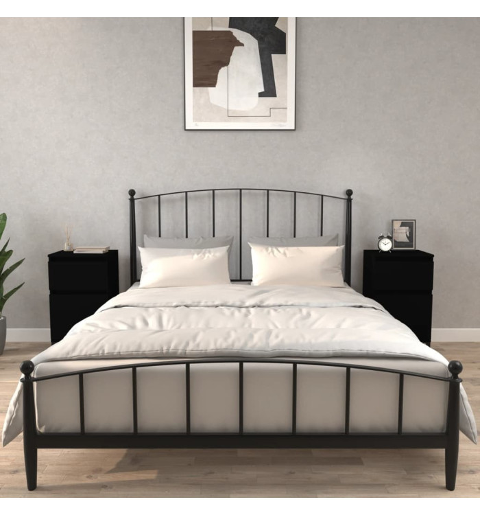 Tables de chevet 2 pcs noir 40x35x70 cm | Mobilier & Déco