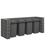 Mur en gabion pour poubelles Acier galvanisé 320x100x120 cm | Mobilier & Déco