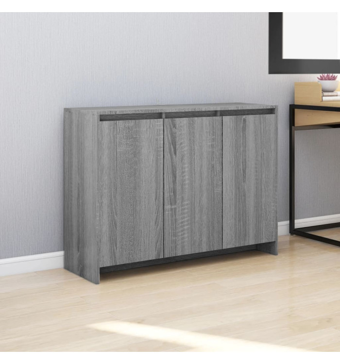 Buffet Sonoma gris 102x33x75 cm Bois d'ingénierie | Mobilier & Déco