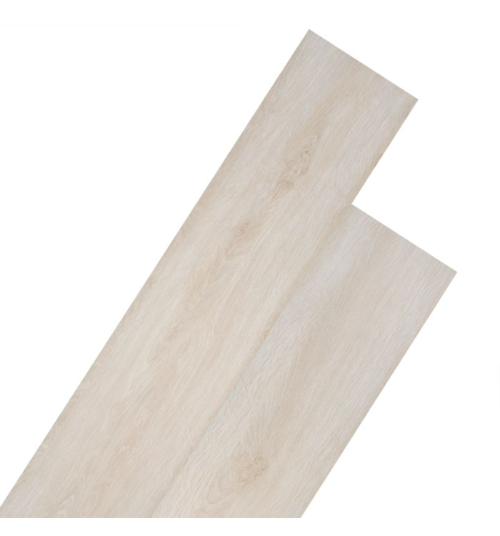 Dalles de plancher PVC autoadhésif blanc chêne classique | Mobilier & Déco
