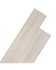 Dalles de plancher PVC autoadhésif blanc chêne classique | Mobilier & Déco