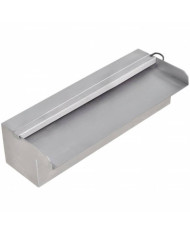 Fontaine rectangulaire de piscine avec LED Inox 30 cm | Mobilier & Déco