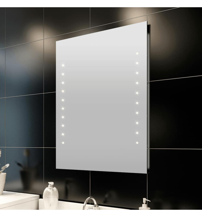 Miroir de salle de bain avec lumières LED 60 x 80 cm (L x H) | Mobilier & Déco