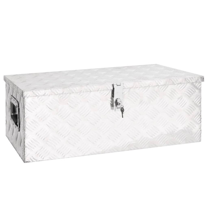 Boîte de rangement Argenté 80x39x30 cm Aluminium | Mobilier & Déco