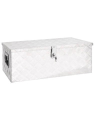 Boîte de rangement Argenté 80x39x30 cm Aluminium | Mobilier & Déco