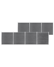 Clôture de jardin WPC 1218x186 cm Gris | Mobilier & Déco