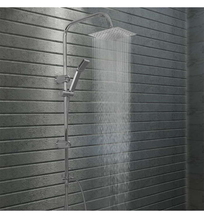 Ensemble de douche à deux têtes avec douchette Acier inoxydable | Mobilier & Déco