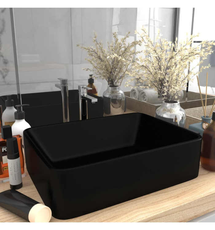 Lavabo de luxe Noir mat 41x30x12 cm Céramique | Mobilier & Déco