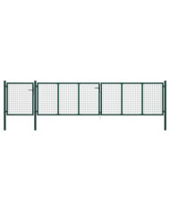 Portail de jardin Acier 500 x 100 cm Vert | Mobilier & Déco