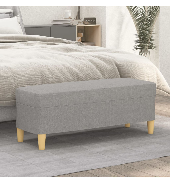 Banc Gris clair 100x35x41 cm Tissu | Mobilier & Déco