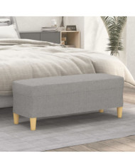 Banc Gris clair 100x35x41 cm Tissu | Mobilier & Déco