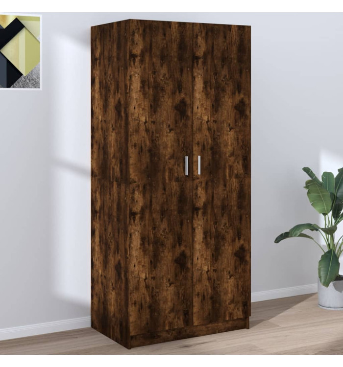 Garde-robe Chêne fumé 80x52x180 cm Bois d'ingénierie | Mobilier & Déco