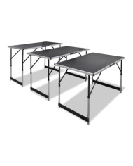 Table à coller 3 pcs pliable Hauteur réglable | Mobilier & Déco