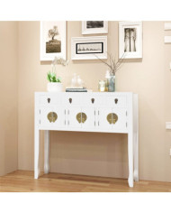 Buffet en style chinois en bois massif Blanc | Mobilier & Déco