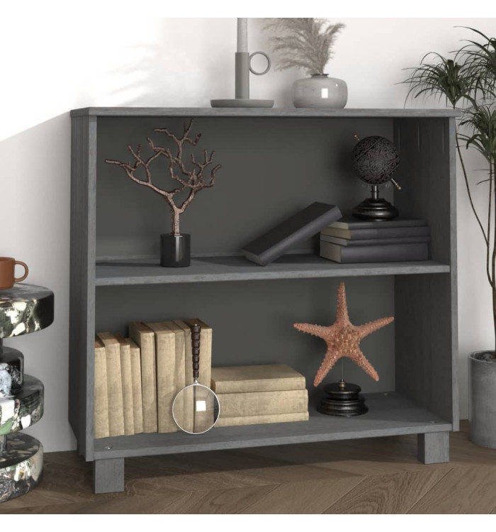 Buffet HAMAR Gris foncé 85x35x80 cm Bois massif de pin | Mobilier & Déco