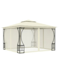Tonnelle avec moustiquaire 300x300x265 cm Crème | Mobilier & Déco
