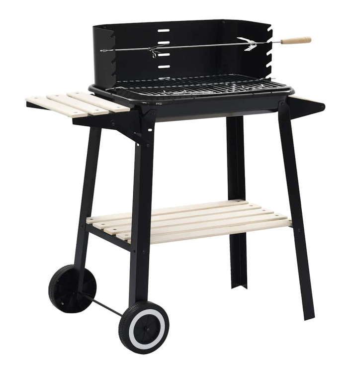 Barbecue au charbon de bois avec roulettes | Mobilier & Déco