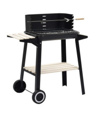 Barbecue au charbon de bois avec roulettes | Mobilier & Déco