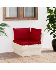 Canapé d'angle palette de jardin avec coussins Épicéa imprégné | Mobilier & Déco