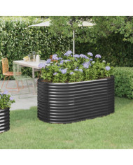 Lit surélevé de jardin Acier enduit de poudre Anthracite | Mobilier & Déco