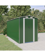 Abri de jardin Vert 192x440x223 cm Acier galvanisé | Mobilier & Déco