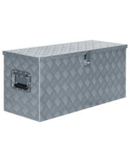 Boîte en aluminium 90,5x35x40 cm Argenté | Mobilier & Déco