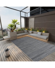 Tapis d'extérieur ARAKIL anthracite 140x200 cm PP | Mobilier & Déco