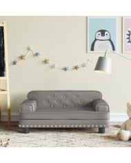 Canapé pour enfants gris 70x45x30 cm similicuir | Mobilier & Déco