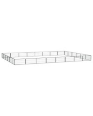 Parc pour chien 28panneaux Noir 100x50cm Acier enduit de poudre | Mobilier & Déco