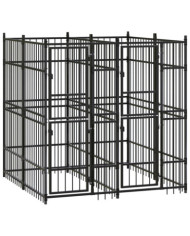 Chenil d'extérieur pour chiens Acier 3,69 m² | Mobilier & Déco