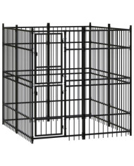 Chenil d'extérieur pour chiens Acier 3,69 m² | Mobilier & Déco