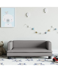 Canapé pour enfants gris 80x45x30 cm similicuir | Mobilier & Déco
