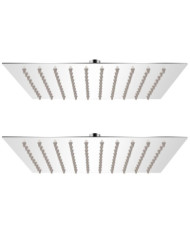 Pomme de douche plongeante 2 pcs Acier inoxydable 20x20 cm | Mobilier & Déco
