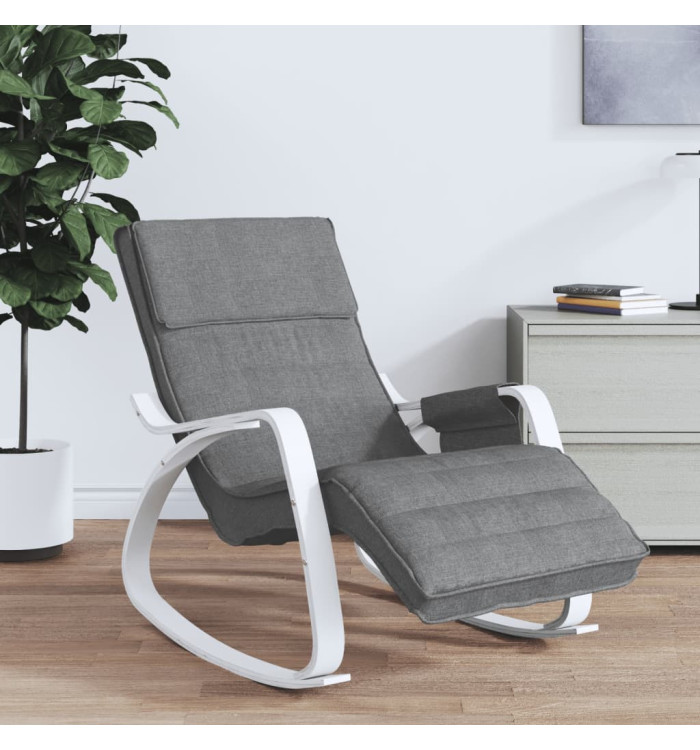 Chaise à bascule Gris foncé Tissu | Mobilier & Déco
