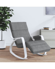Chaise à bascule Gris foncé Tissu | Mobilier & Déco