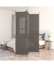Cloison de séparation 3 panneaux Anthracite 150x220 cm Tissu | Mobilier & Déco