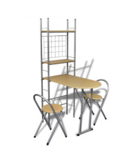 Jeu de bar petit-déjeuner pliable avec 2 chaises | Mobilier & Déco