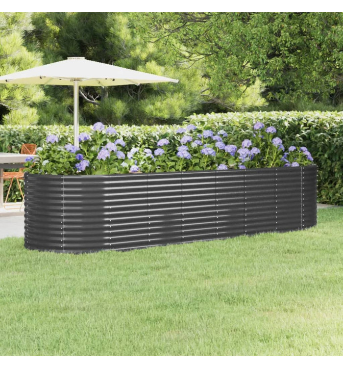 Lit surélevé de jardin Acier enduit de poudre Anthracite | Mobilier & Déco