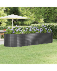 Lit surélevé de jardin Acier enduit de poudre Anthracite | Mobilier & Déco