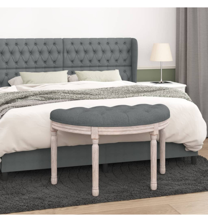 Banc Gris foncé 81,5x41x49 cm Tissu | Mobilier & Déco