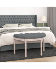 Banc Gris foncé 81,5x41x49 cm Tissu | Mobilier & Déco