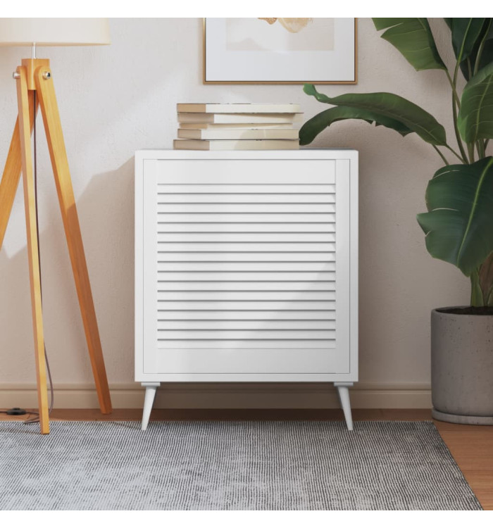 Porte d'armoire à persiennes blanc 61,5x59,4 cm pin massif | Mobilier & Déco