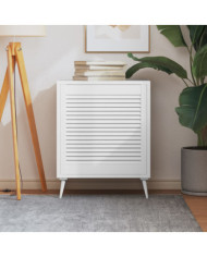 Porte d'armoire à persiennes blanc 61,5x59,4 cm pin massif | Mobilier & Déco