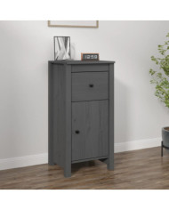 Buffet gris 40x35x80 cm bois massif de pin | Mobilier & Déco