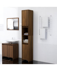 Armoire de bain Chêne marron 30x30x183,5 cm Bois d'ingénierie | Mobilier & Déco