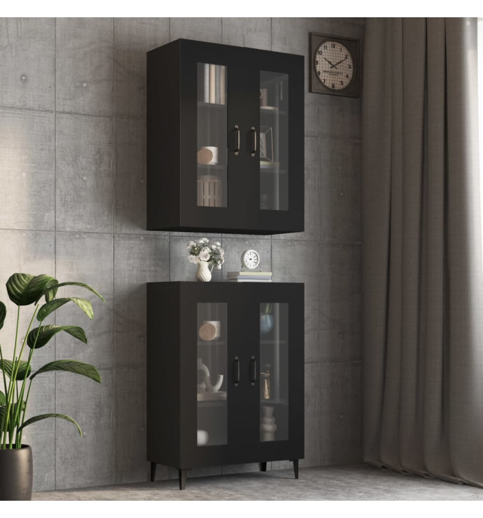 Armoire murale suspendue Noir 69,5x34x90 cm | Mobilier & Déco