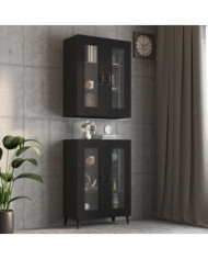 Armoire murale suspendue Noir 69,5x34x90 cm | Mobilier & Déco