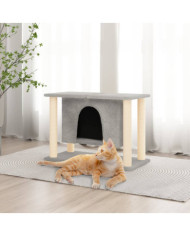 Arbre à chat avec griffoirs en sisal Gris clair 50 cm | Mobilier & Déco