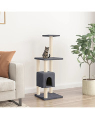 Arbre à chat avec griffoirs en sisal gris foncé 104 cm | Mobilier & Déco