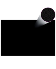 Couverture de piscine rectangulaire 600x400 cm PE Noir | Mobilier & Déco